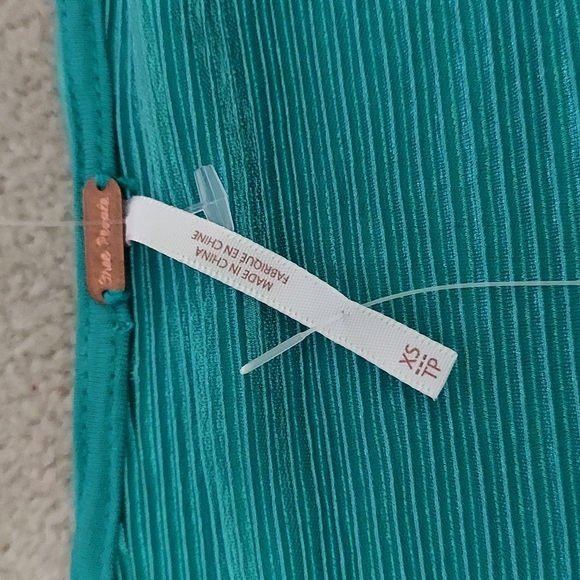 Free People NEW Leah Twist Tube Top Teal XS - Picture 10 of 14